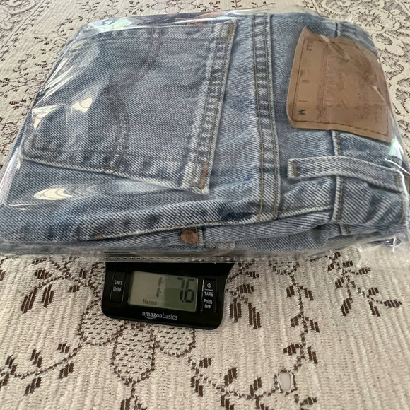 Vintage 90s Levi’s 512 Slim Fit Tapered Leg 7 MED/27" Waist Blue Jeans Denim - Picture 11 of 11